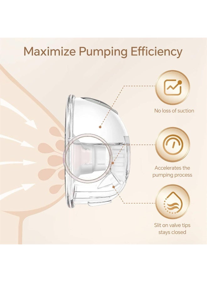 Durceler Replacement 10 Duckbill Valves/Duck Bill Valve & 6 Silicone Membrane/Diaphragm Compatible with Momcozy M5 Wearable Breast Pumps - Image 4