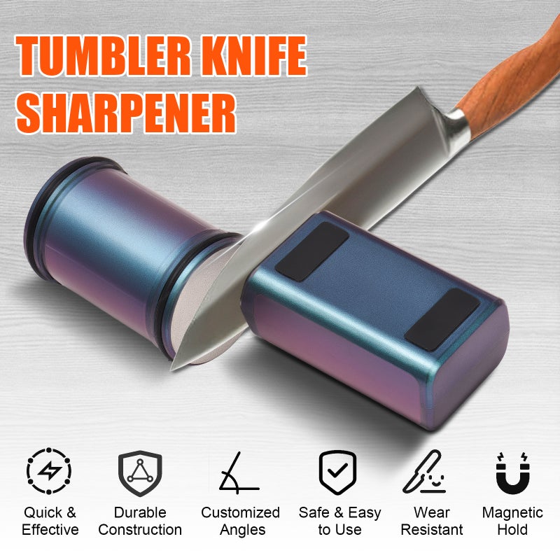 Rolling Knife Sharpener Detachable Knife Sharpening Made Easy Rolling Knife Sharpening System for Pocket Knife / Kitchen Knives / Chef Knife Set + 15 and 20 Degrees Magnetic Knife Sharpening Support - Image 2
