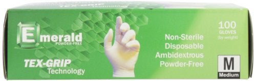 Emerald Powder-Free Latex Medical Grade Gloves Box Medium - Image 2