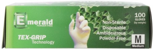 Emerald Powder-Free Latex Medical Grade Gloves Box Medium - Image 4