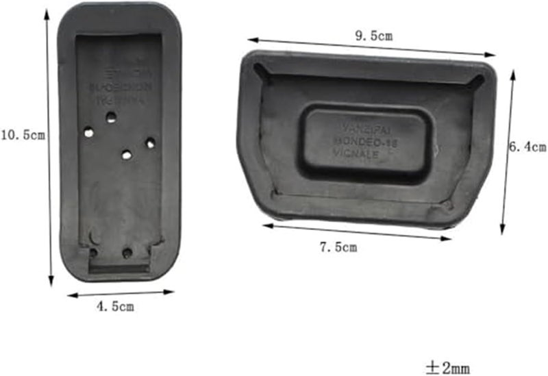 DEMULAX Stainless Steel Car Brake Pedal Pads - Image 3