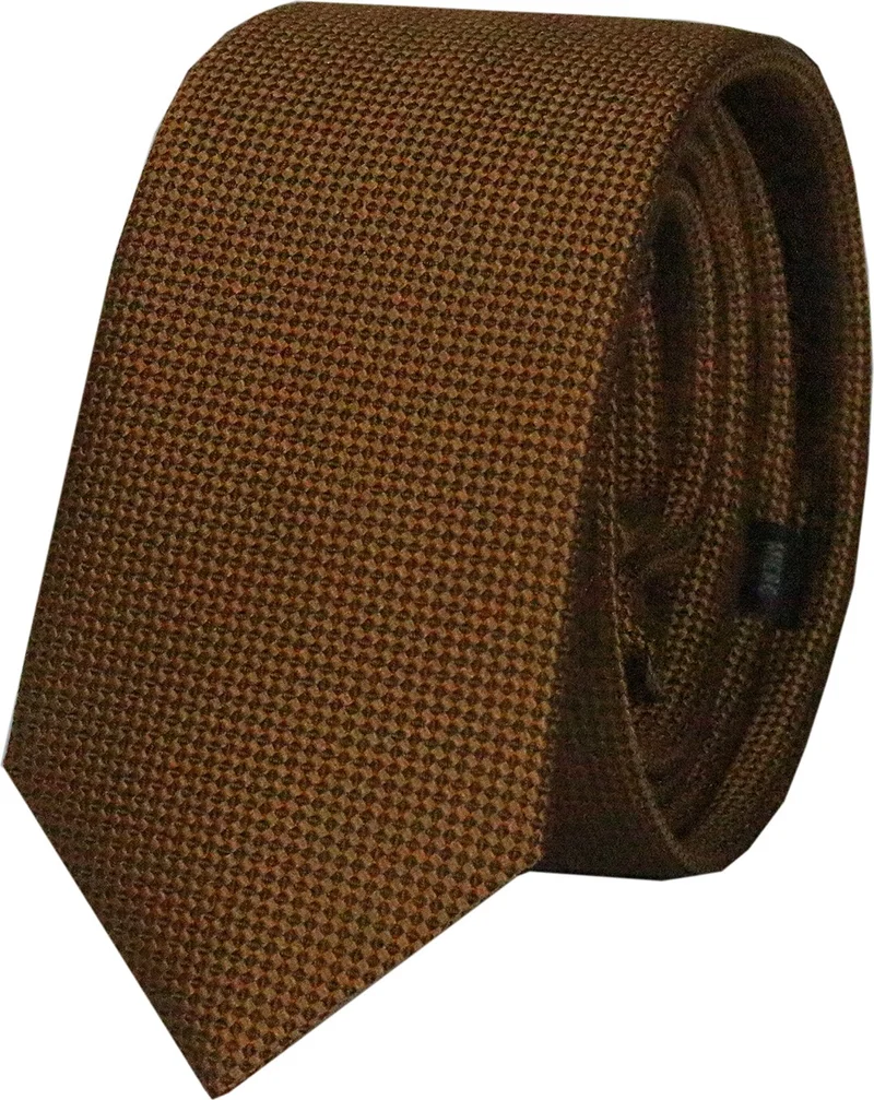 فاريتا Slim Fit Eyelet Pattern Saffron Color Tie