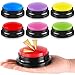 Ovveroche 6 Pieces Recordable Answer Buzzers Button Answer Buzzers Game Show Buzzer Recordable Button Classroom Buzzers Perfect for Study Office Home and Pet Buttons Training Toy - Image 2