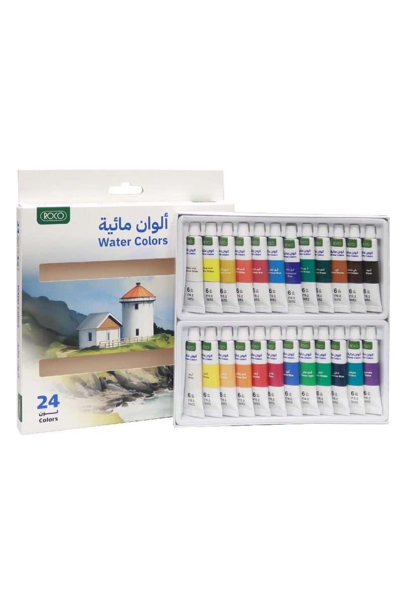 ROCO Paint Set Watercolor Assorted Color24 Colors - Image 1