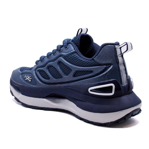 Columbus TRAILBLAZE Sports Shoes - Running Shoes|Walking Shoes| Training & Gym Shoe | Outdoors Shoe for Men, (Navy Blue & Silver), UK8 - Image 3