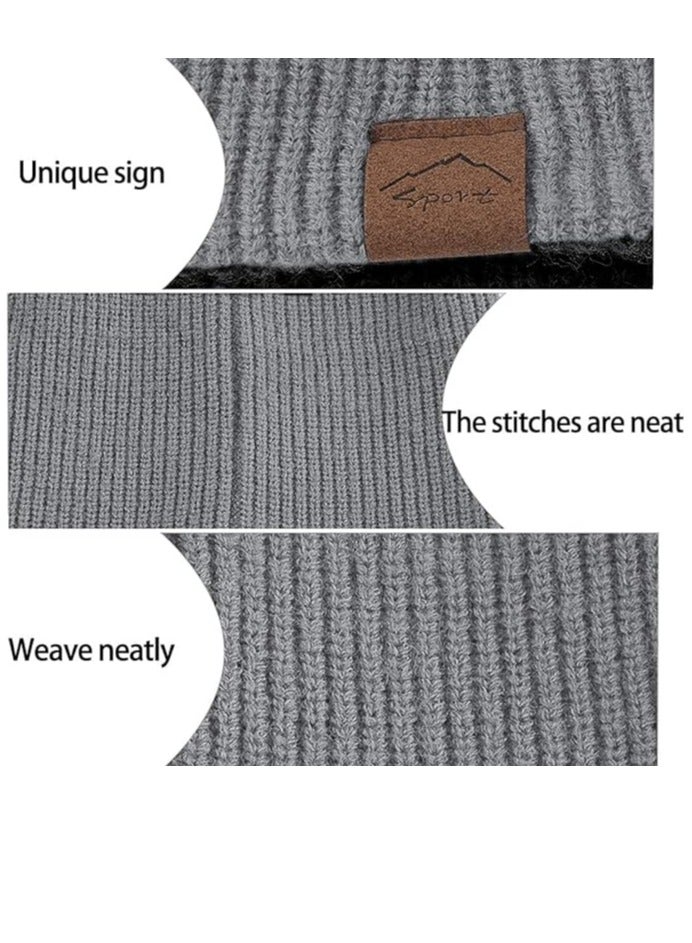 KASTWAVE Winter Knit Beanie Hat for Men Women Reversible Warm Cuffed Beanie Hat Double Layer Slouchy Ski Skull Cap - Image 3