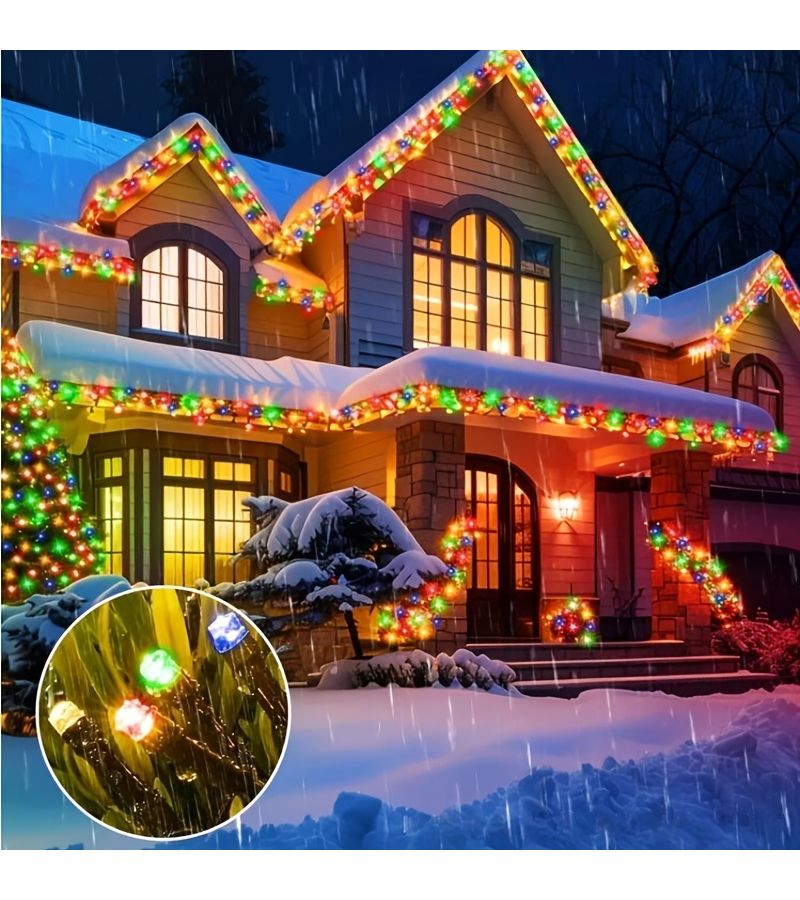 Multi Color Solar Powered LED Christmas String Lights 7M 50 Bulbs Decorative For Yard Tree Party Decor - Image 2