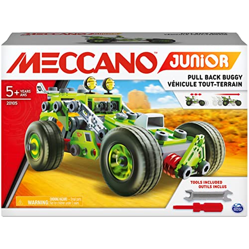 Meccano Junior 3in1 Deluxe PullBack Buggy STEAM Model Building Kit for Kids Aged 5 and Up - Image 1