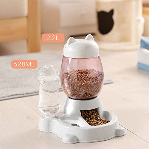 Mltao Automatic Cat Dog Feeder Set SelfDispensing Food and Water Bottle Dispenser Large Capacity Grey - Image 3