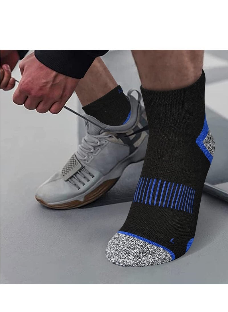 KASTWAVE Running Socks, Cushioned Trainer Socks Anti Blister Sports Running Socks For Men Women, Nonslip Athletic Socks with Heel and Toe Protection, Breathable Sweat-Wicking 6 Pairs - Image 2