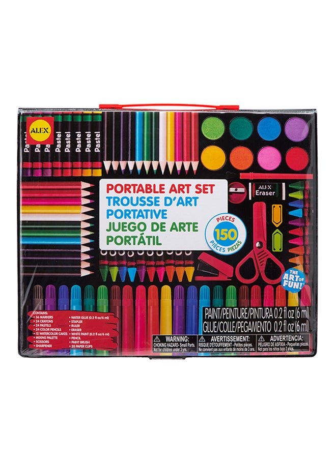 Alex 150-Piece Portable Art Set Multicolour - Image 2