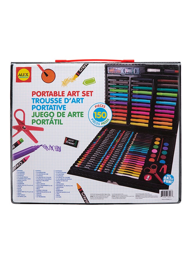 Alex 150-Piece Portable Art Set Multicolour - Image 3