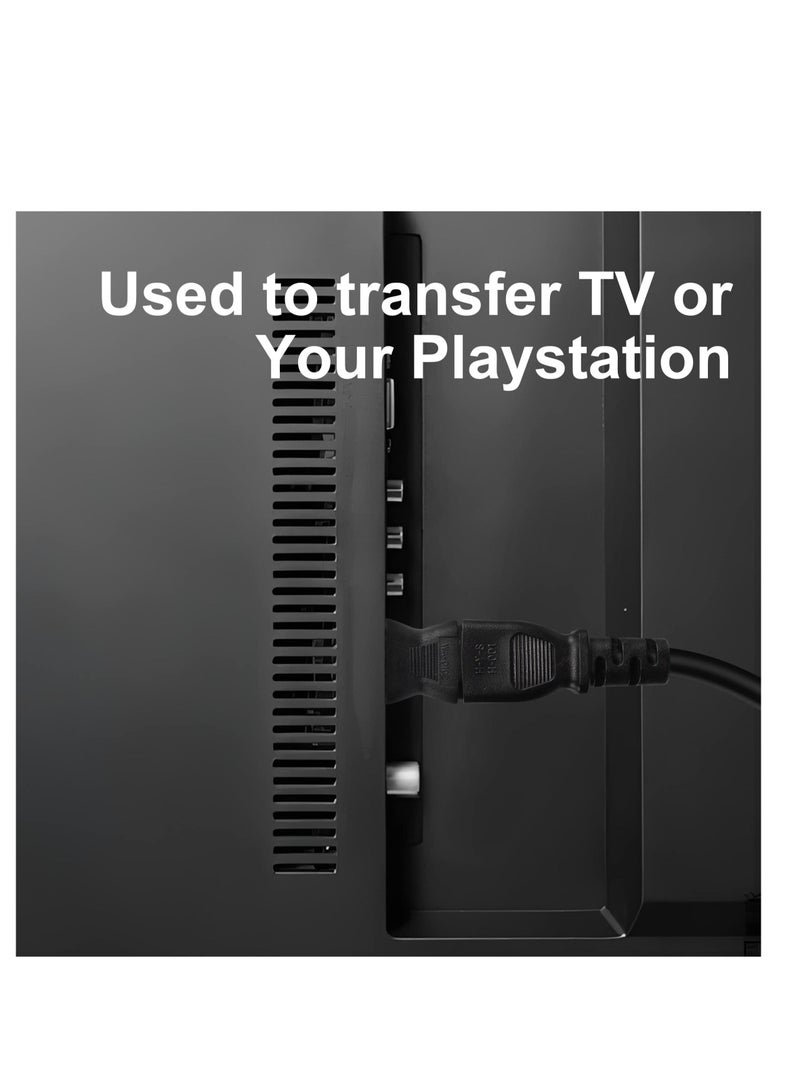 2 Pack C13 Female to Male C6 Power Adapter, C13 to C6 3-Pin AC Converter Plug, Laptop Mains Cable Converter - Image 5