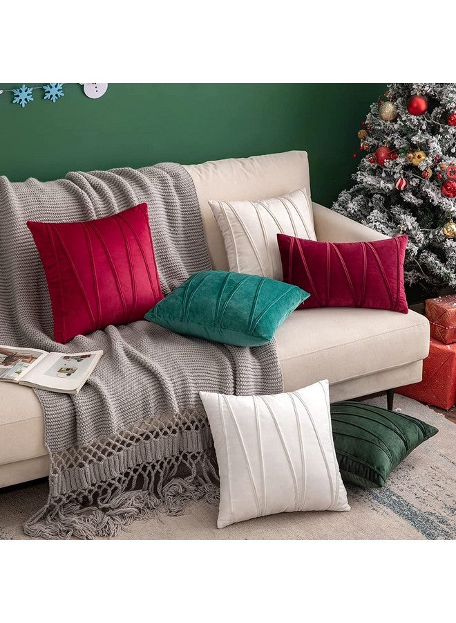 Khooti Velvet Cushion Cover Pack of 3-22" x 22" / 56 x 56 cm - Cream White - Soft Pillow Covers Cushion Case for Sofa Bedroom Livingroom Chair Car, Cushion Cover with Random Zig Zag Pattern - Image 5