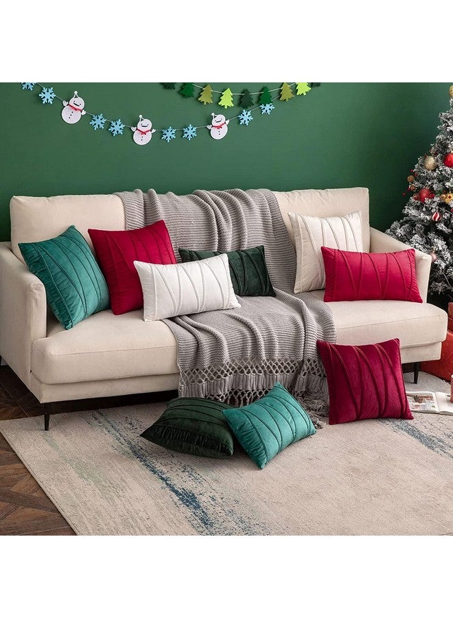 Khooti Velvet Cushion Cover Pack of 3-22" x 22" / 56 x 56 cm - Cream White - Soft Pillow Covers Cushion Case for Sofa Bedroom Livingroom Chair Car, Cushion Cover with Random Zig Zag Pattern - Image 4