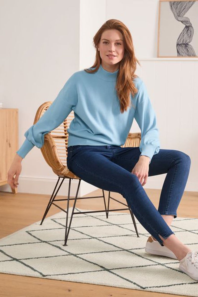 Tchibo جينز دنيم نسائي ضيق الخصر عالي، أزرق - Image 1