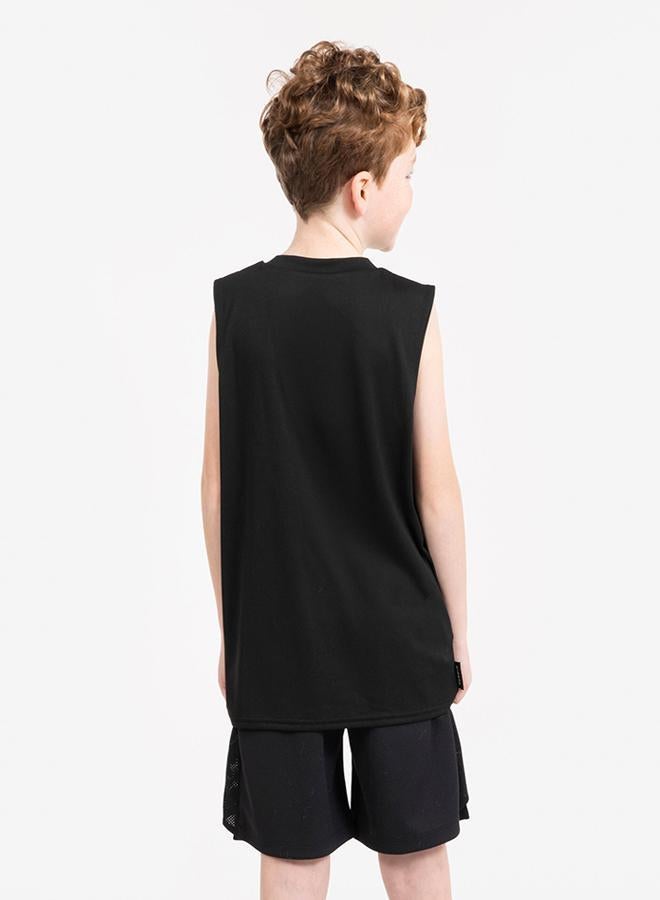 DECATHLON Kids' Sleeveless Basketball Jersey TS500 Fast - Image 3