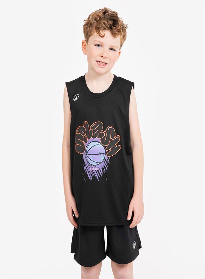 DECATHLON Kids' Sleeveless Basketball Jersey TS500 Fast - Image 1