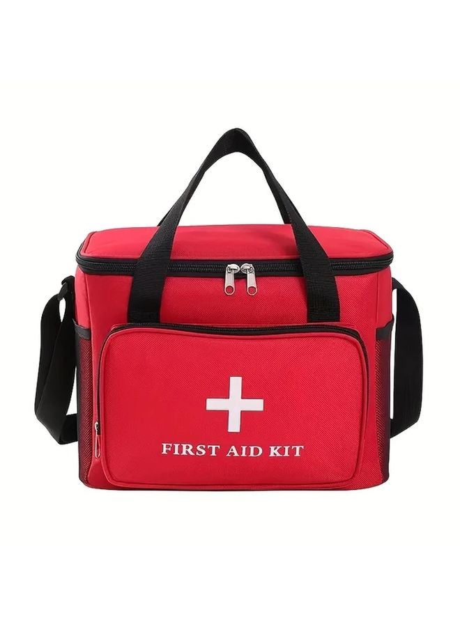 حقيبة إسعافات أولية محمولة كبيرة السعة مع حزام كتف قابل للتعديل باللون الأزرق - Image 5