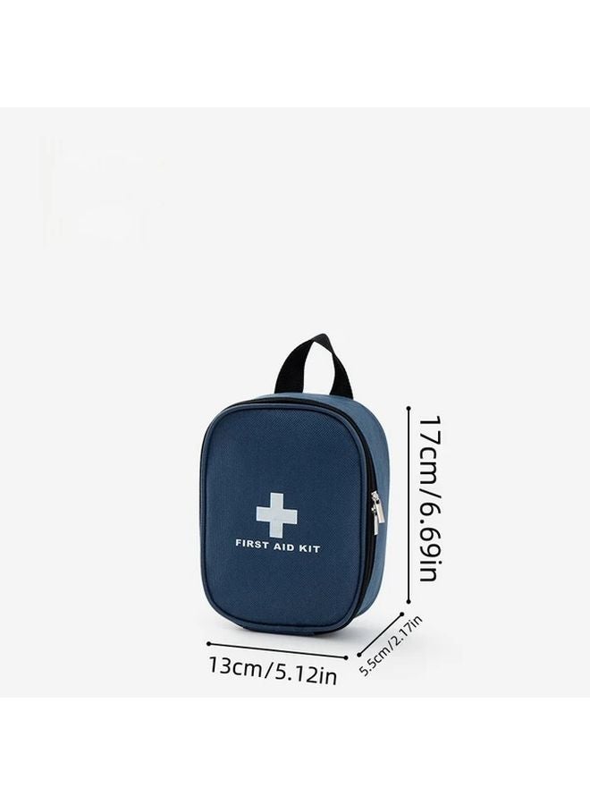 حقيبة إسعافات أولية محمولة كبيرة السعة مع حزام كتف قابل للتعديل باللون الأزرق - Image 1