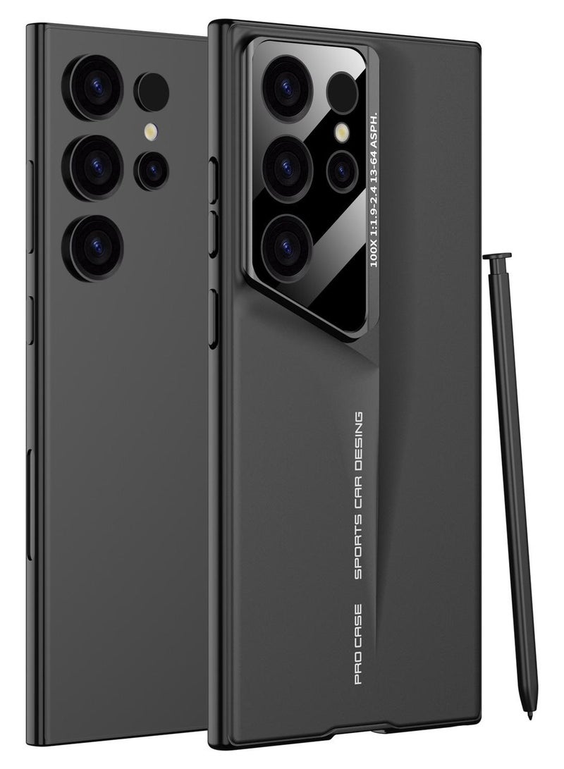 QIRG For Samsung Galaxy S25 Ultra Case, Ultra Slim Hard PC Case for Samsung S25 Ultra Tripartite Shockproof Protective Case with Raised Camera Protection (Black) - Image 1