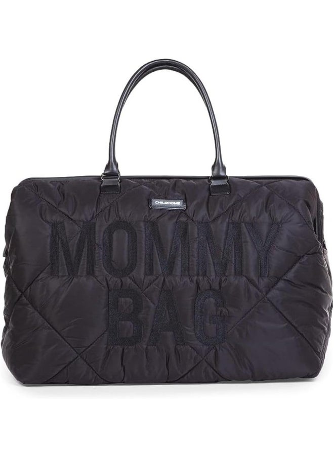 CHILDHOME Mommy Bag Big Puffered Black  - Image 1