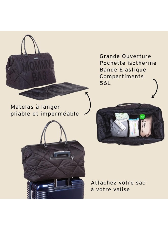 CHILDHOME Mommy Bag Big Puffered Black  - Image 4