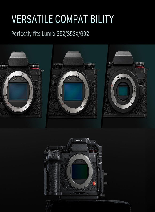 Tilta Full Camera Cage Compatible With Panasonic S1R Ii, S1 Iie, S5 Iix & G9 Ii - Black | Hdmi/Usb-C Clamp, Cold Shoe, 1/4"-20 3/8"-16 Threads Slotted Allen Key Included - Image 2