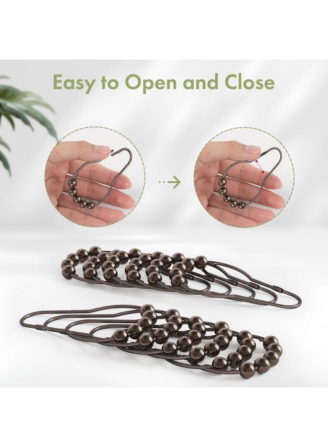 Amazer Amazer Shower Curtain Hooks, Decorative Bronze Shower Curtain Hooks,Stainless Steel Rust-Resistant Shower Hooks for Curtains-Set of 12  - Image 5
