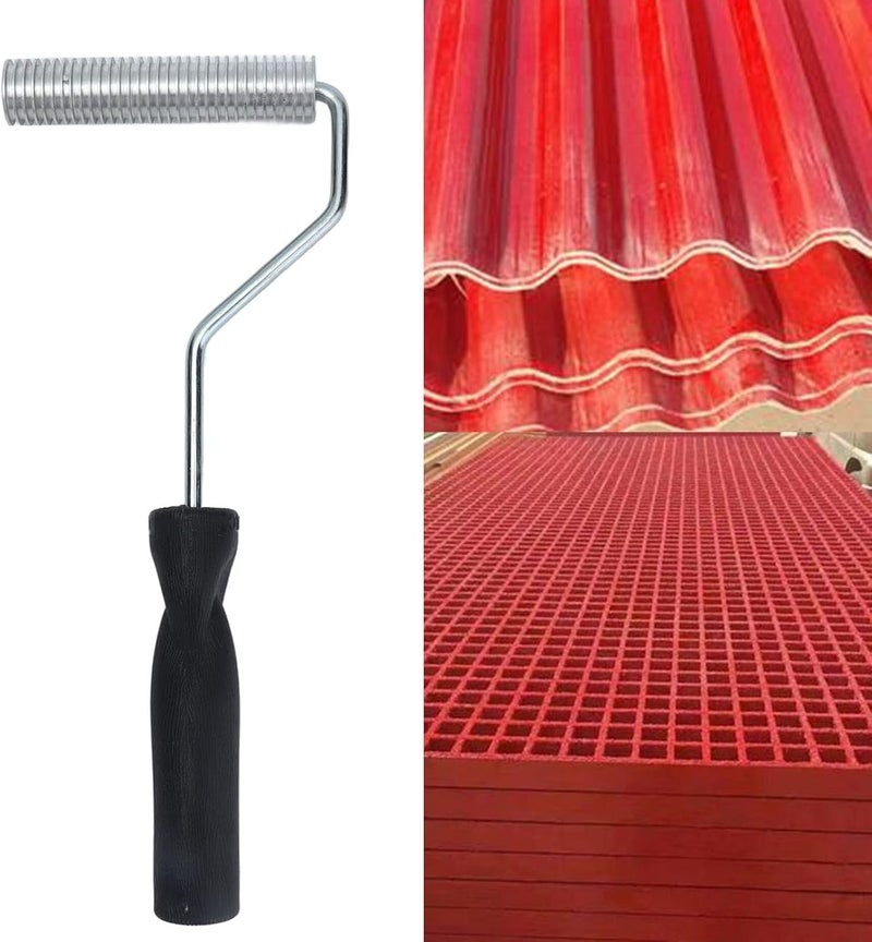 Fiberglass Laminating Roller, 21x100mm Aluminum Bubble Roller Tool for Resin Leveling and Compacting in Glass Manufacturing - Image 4