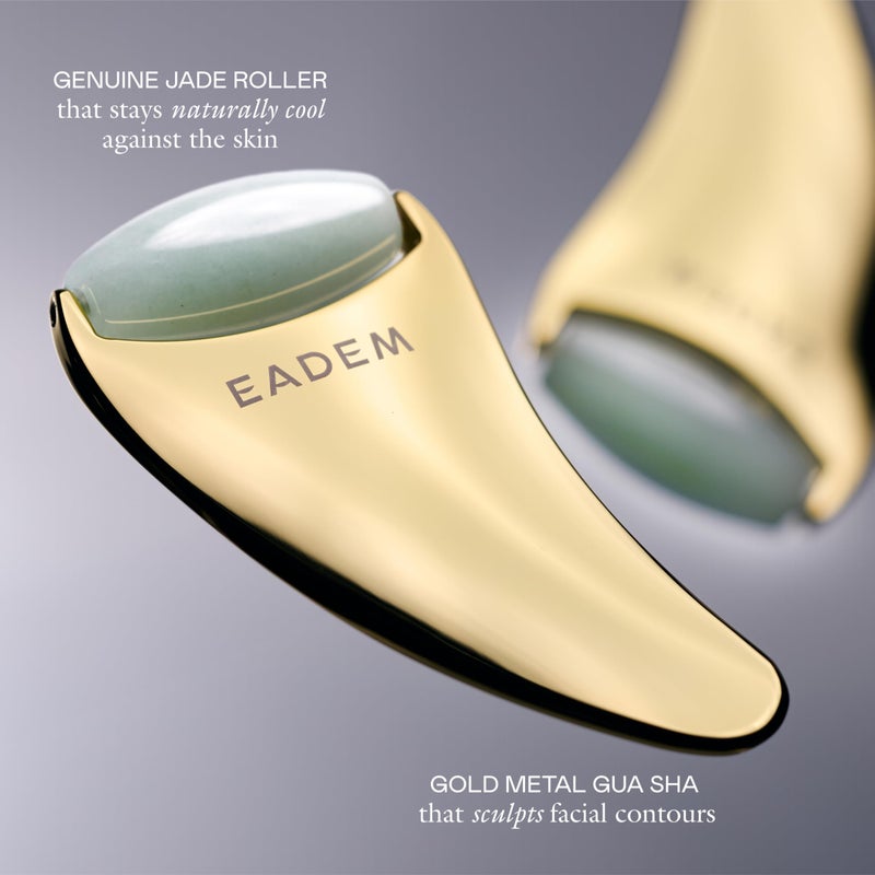 EADEM The Chisel, Gua Sha & Jade Facial Sculptor, Gua Sha Facial Tools for your Skin Care Routine, GuaSha Tool for Face, Jade Roller for Face, Luxury Jawline Sculptor - Image 3