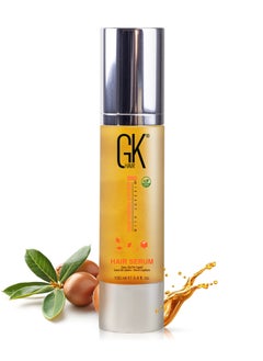 GK Hair Smoothing Serum (Pack of 1/3.4 fl oz) - 100% Pure Organic Argan Oil | Hydrating Strength Shine Dry Damaged Repair Anti-Frizz Moistures Nourishment  - Image 1