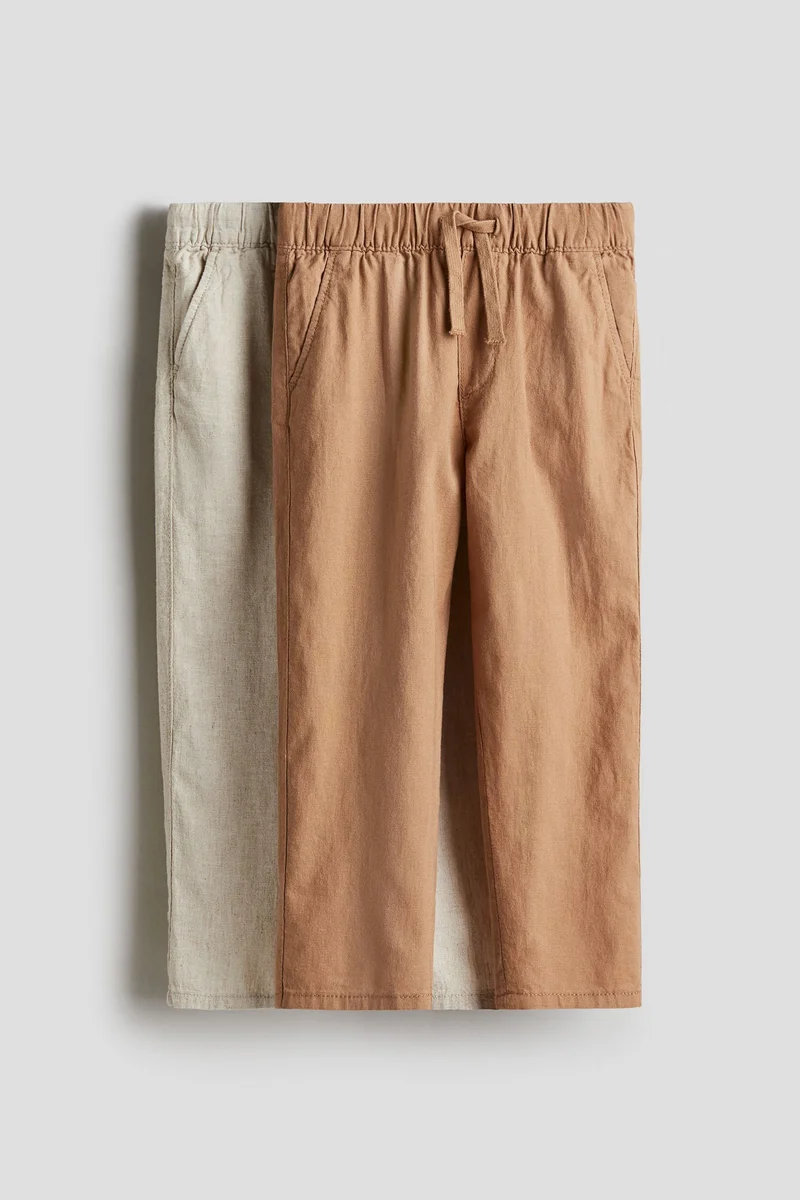 H&M 2-pack linen-blend trousers