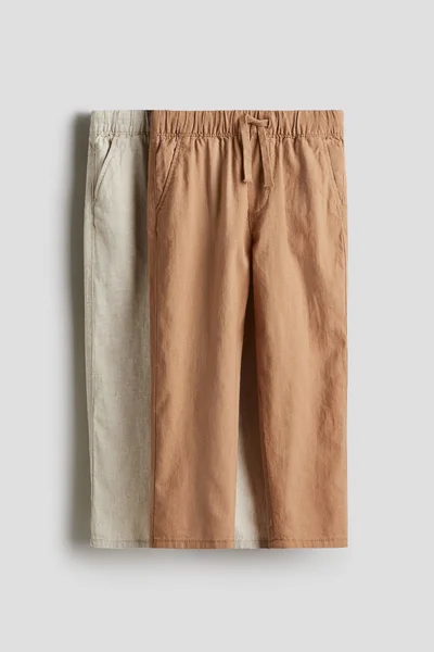 H&M 2-pack linen-blend trousers