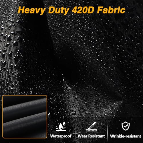 EVRBUL 523424 In Heavy Duty 420D Rectangular Gas Fire Pit Table Cover Waterproof Firepit Cover Patio Propane Firepit Table Covers with Windproof Buckles - Image 3