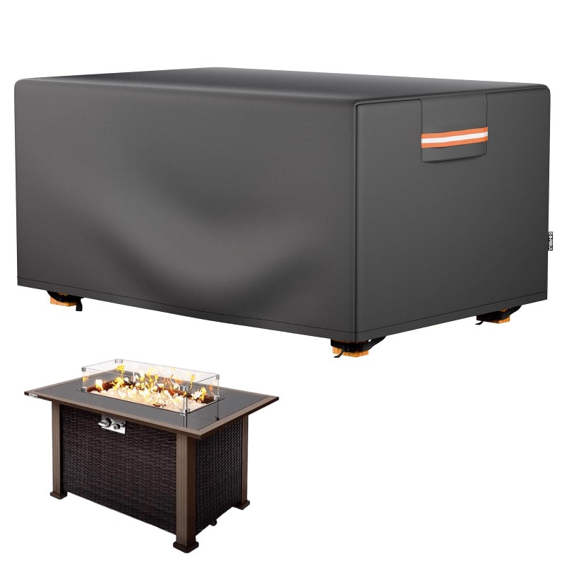 EVRBUL 523424 In Heavy Duty 420D Rectangular Gas Fire Pit Table Cover Waterproof Firepit Cover Patio Propane Firepit Table Covers with Windproof Buckles - Image 2