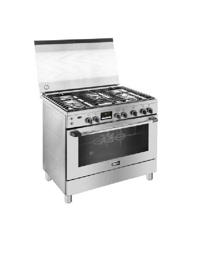 ZANUSSI Gas Cooker 5 Burners Cast Iron Holders Stainless Steel Cooking And Cooling Fans ZCG92686XA  - Image 2