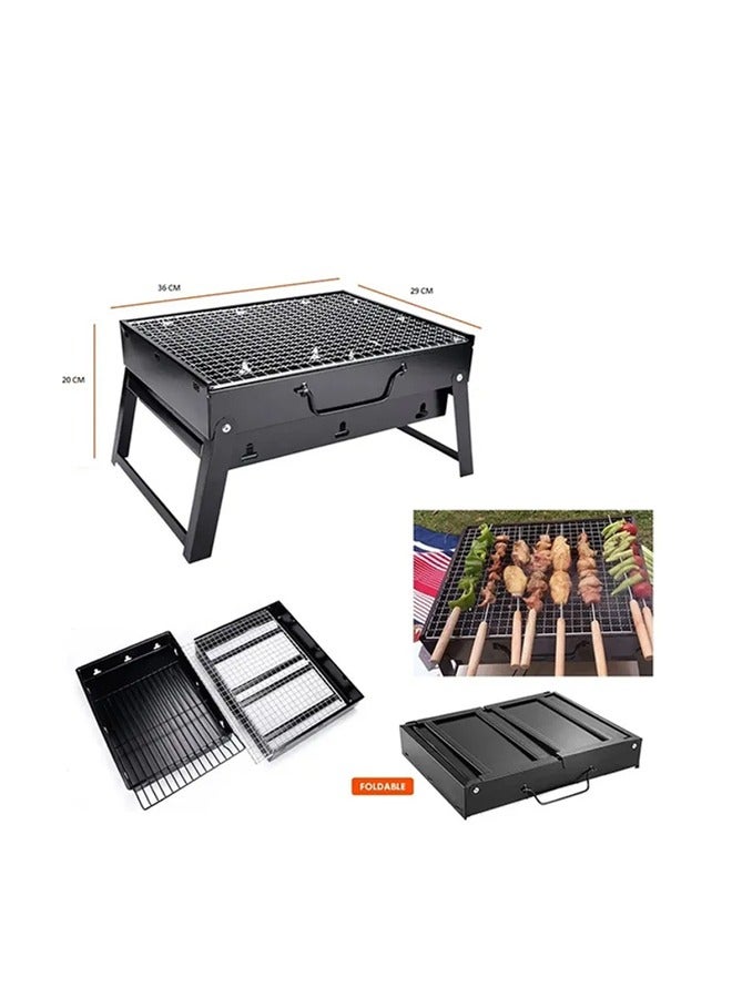 Cady One Portable BBQ Charcoal Grill Black 20x35x27cm - Image 3