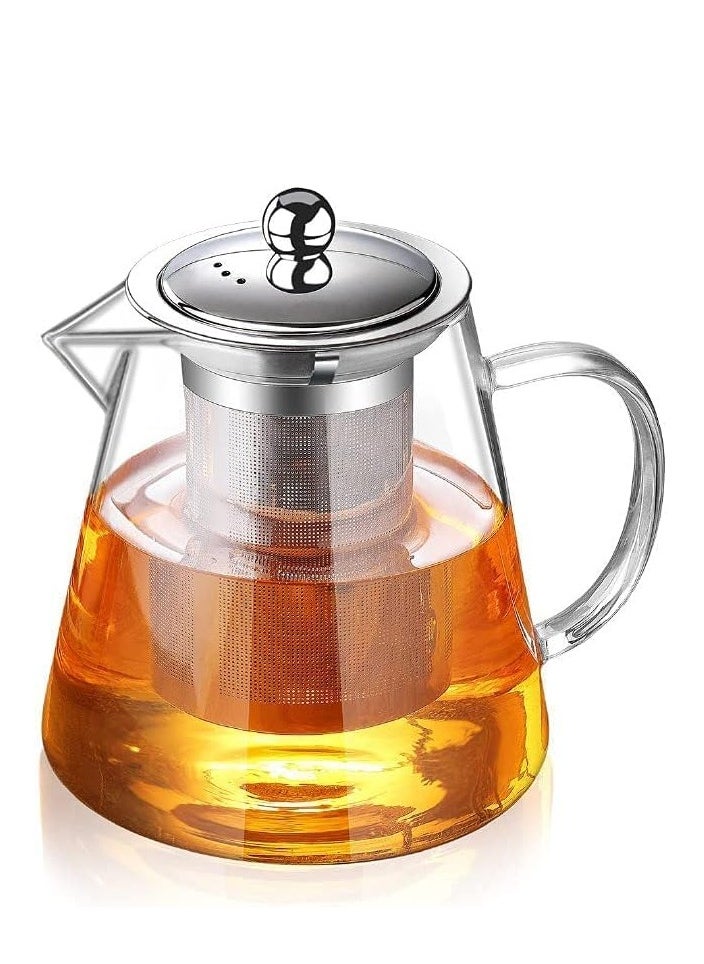 Borosilicate Glass Teapot with Infuser (950 ML) & Double Wall Tea Coffee Cups (Set of 6, 80 ML) - Clear Glass Drinkware for Espresso, Americano, Loose Leaf & Blooming Tea Maker - pzsku/Z7DCA30227EB6E718D21DZ/45/_/1735222688/56c69447-bcc5-4493-8591-adba2cf69d27