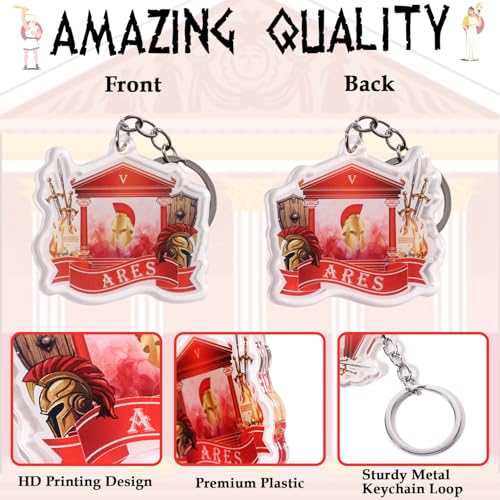 Htabiol Greek Mythology Keychains, 15pcs Olympian Gods Cabin Keychains, Greek Mythology Party Favor Gifts, Fit for Olympian Gods Birthday, Percy Jackson Party, Camp Half Blood Birthday - Image 2