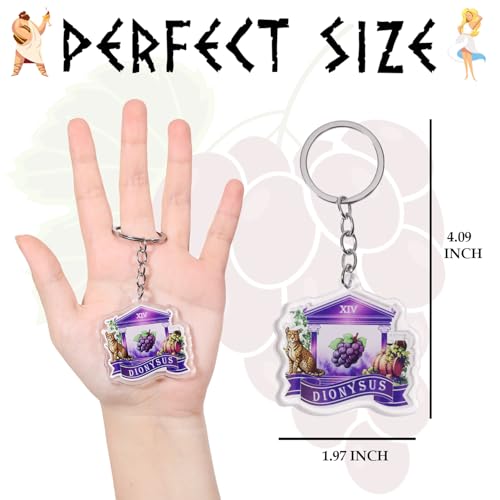 Htabiol Greek Mythology Keychains, 15pcs Olympian Gods Cabin Keychains, Greek Mythology Party Favor Gifts, Fit for Olympian Gods Birthday, Percy Jackson Party, Camp Half Blood Birthday - Image 3