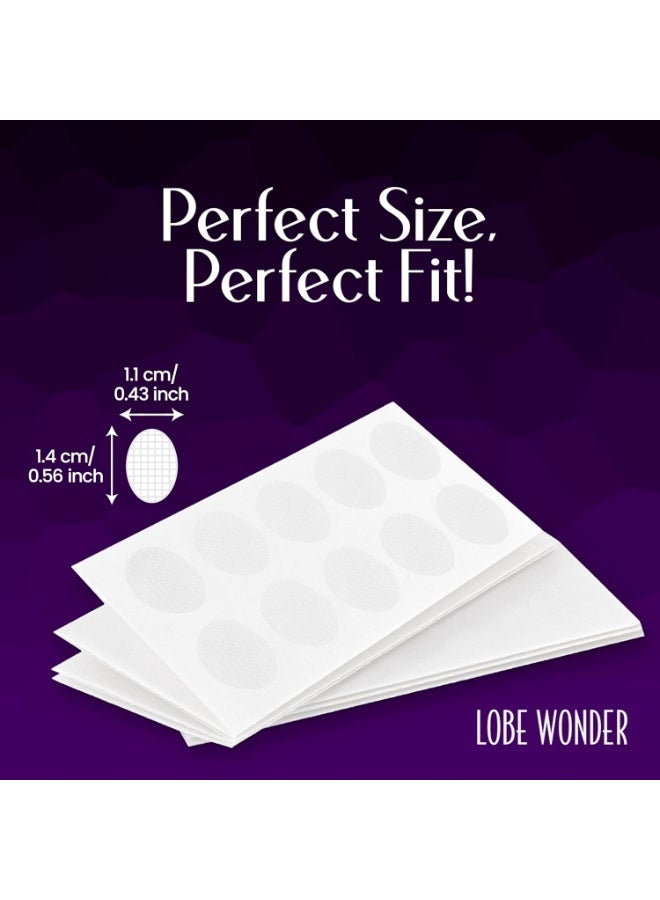 Lobe Wonder - The ORIGINAL Ear Lobe Support Patch for Pierced Ears - Eliminates the Look of Torn or Stretched Piercings - Protects Healthy Ear Lobes from Tearing - 60 Patches - Clear & Latex-Free - Image 2