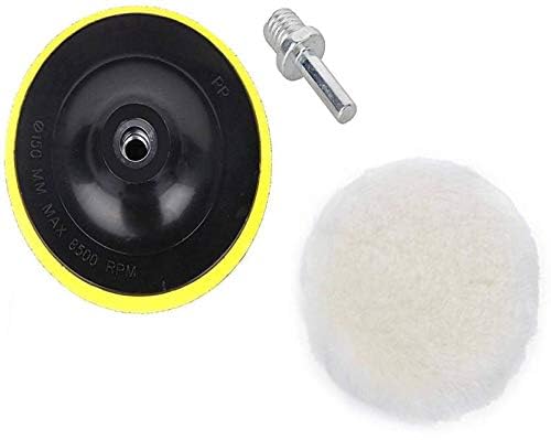ISC M10 5"(125MM) Backup PAD & Wool Pad for Car Polisher with Drill Machine Attachment with M10 Spindle/Adaptor - Image 2