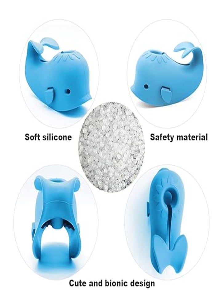 Goolsky Goolsky Baby Bathtub Faucet Cover,Bath Faucet Cover for Kids,Baby Bath Spout Cover,Soft Silicone Bathtub Faucet Safety Toys,Blue Whale,Universal Fit,Make Your Baby's Bath Time Fun and Love It,  - Image 5