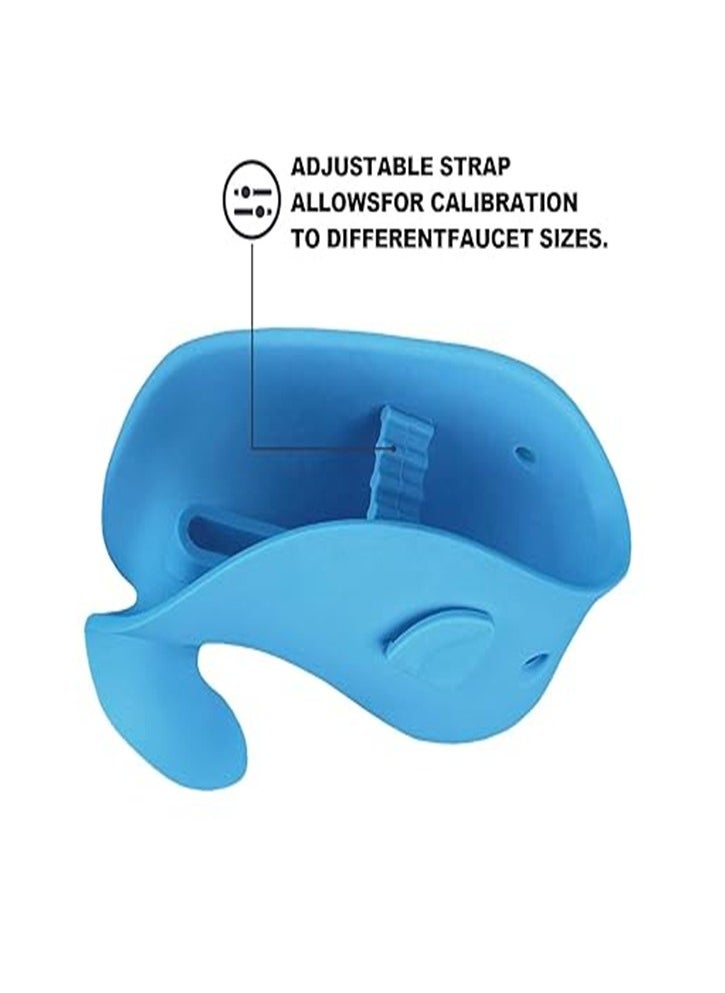 Goolsky Goolsky Baby Bathtub Faucet Cover,Bath Faucet Cover for Kids,Baby Bath Spout Cover,Soft Silicone Bathtub Faucet Safety Toys,Blue Whale,Universal Fit,Make Your Baby's Bath Time Fun and Love It,  - Image 2