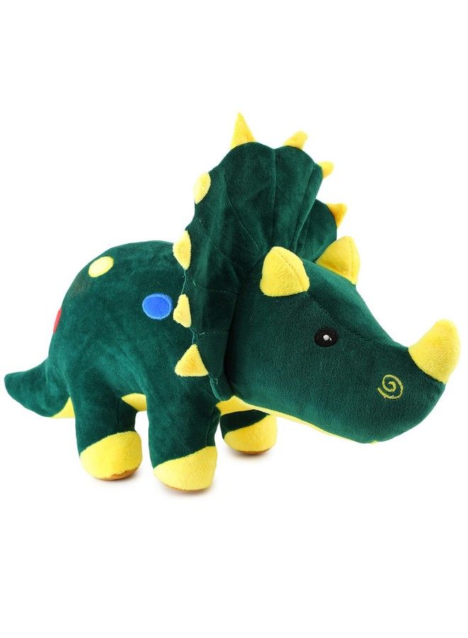 Webby Plush Adorable Dinosaur With Horns And Frill Stuffed Soft Toy For 2+ Years Kids 50Cm (Green) - Image 4