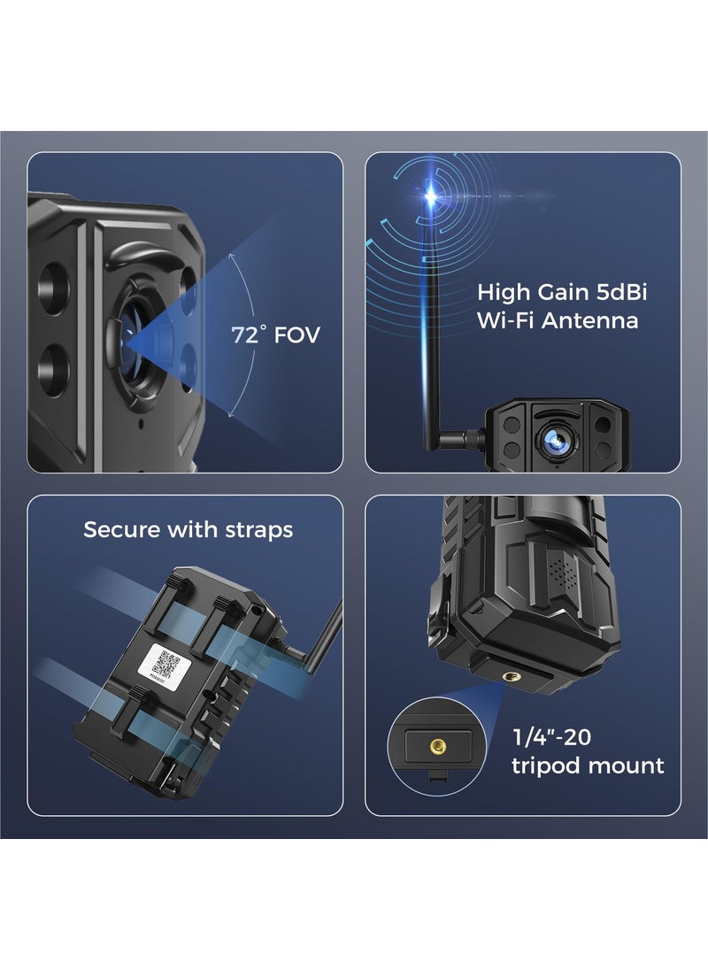 ATLI - ATLI T330 Time Lapse Camera Outdoor HDR FHD1080P WiFi APP Control Live Preview Flexible Schedule Remote Access for Jobsite Nature Observation Scientific Research Extended Battery Life - Image 1