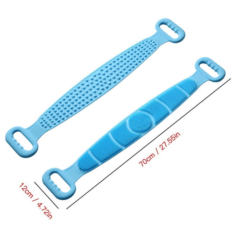 APURK APURK Wash Silicone Body Scrubber Belt Double Side Shower Belt Removes Bath Towel Waterproof Easy Foot Cleaner Cleaning Brush Random Colour - Image 5
