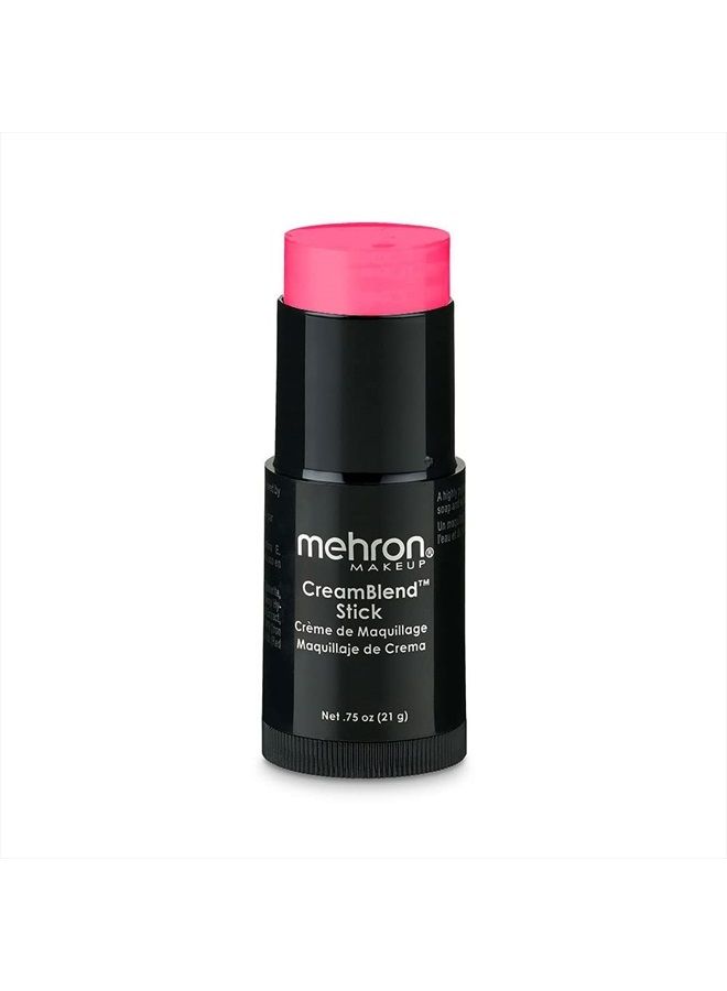 mehron Makeup CreamBlend Stick | Face Paint, Body Paint, & Foundation Cream Makeup | Body Paint Stick .75 oz (21 g) (Pink) - Image 1