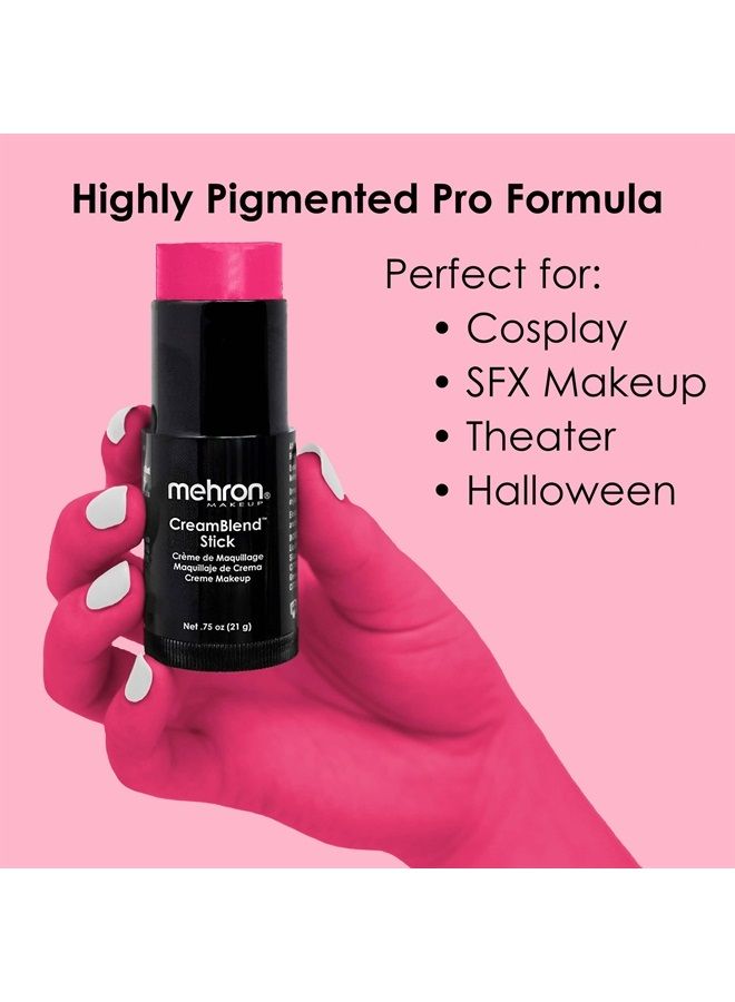 mehron Makeup CreamBlend Stick | Face Paint, Body Paint, & Foundation Cream Makeup | Body Paint Stick .75 oz (21 g) (Pink) - Image 3
